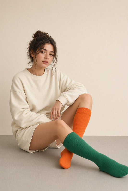 Color Matching 1 and 1 knee high socks